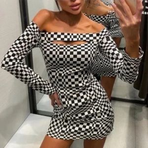 🏁♣️HP♣️🏁 𝗡𝗪𝗧 𝗭𝗮𝗿𝗮 • Plaid Dress